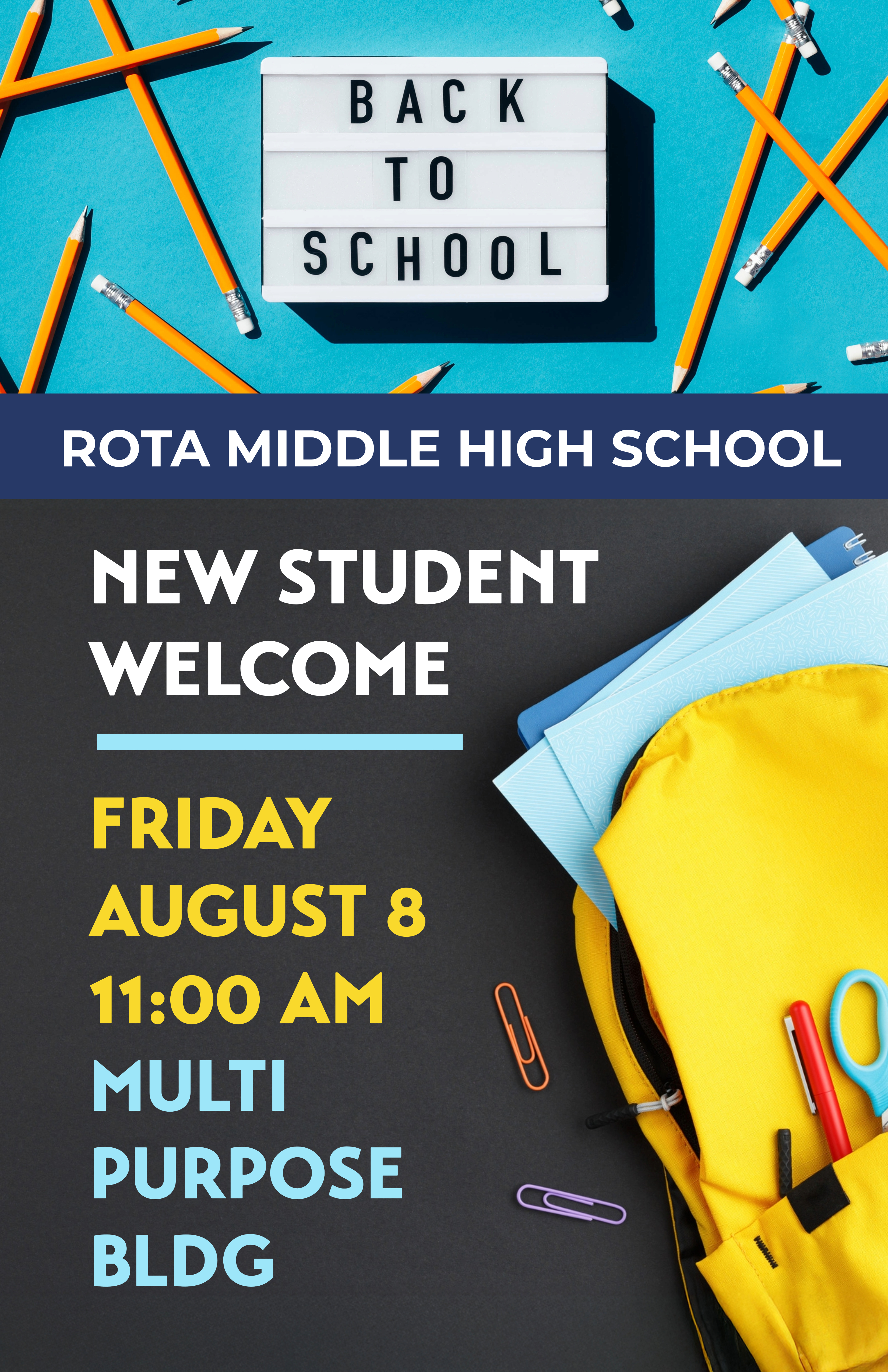 New Student Welcome Flyer